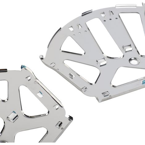 Scharniere für Schuhregale und Kommoden aus Edelstahl, 3-stöckig, silberfarben, 2er-Set, robust, zur Reparatur