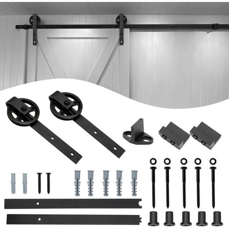 Randaco Sistema di porte scorrevoli Sistema di porte scorrevoli Puleggia per porte scorrevoli Maniglia per porte scorrevoli-Riesenrad-183cm