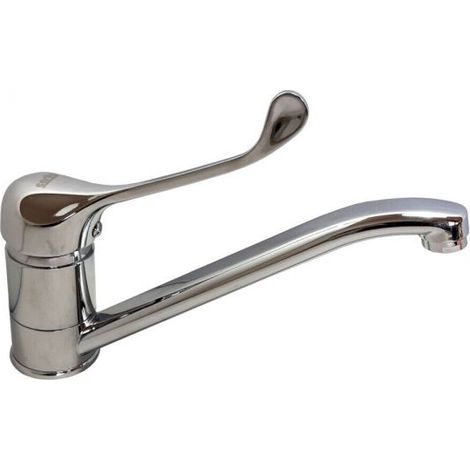 RUBINETTO MISCELATORE LAVABO COMANDO A GOMITO LEVA LUNGA CLINICA 69206