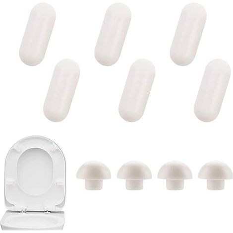Tampon Universel Siège Toilette Tampon Abattant WC Pare-Chocs Siège Toilette Maison hôtel hôpital scolaire (1/5)