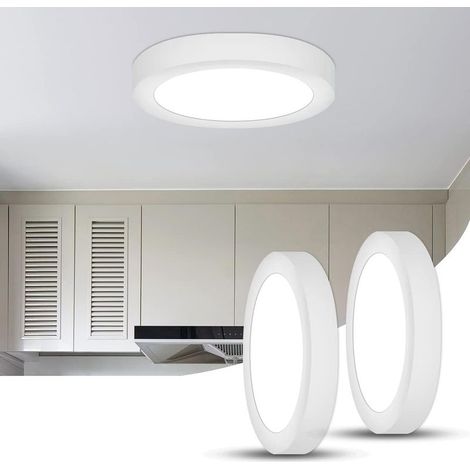 1Pc Plafonnier LED,15W 6500K Blanc Froid,Moderne Lampe de Plafond Plafonnier Rond,Plafonnier Led Plat pour Chambre,Salon,Salle à Manger