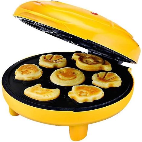 Gaufrier Mini Animaux, permet de réaliser 7 crêpes aux formes originales et amusantes, arrêt automatique, poêle antiadhésive - AquaForge (1/5)