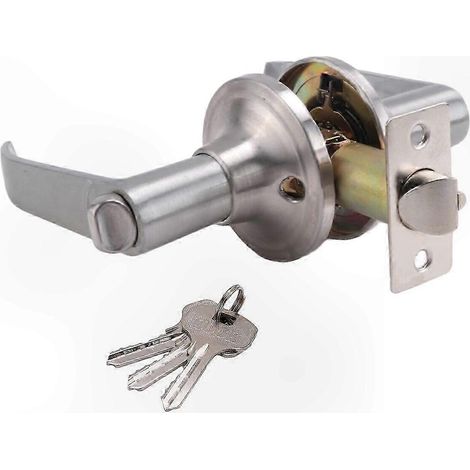 Poignée de porte coulissante avec serrure à clé, idéale pour la sécurité de la maison, de la chambre et du salon, rouge A (1/5)