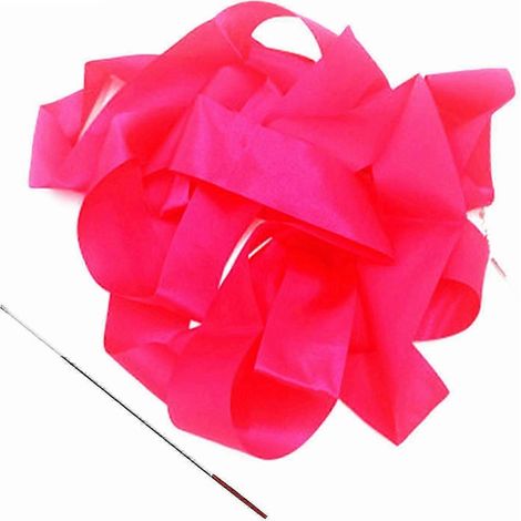 Ruban de danse coloré de 4 mètres, compatible avec la gymnastique rythmique et la gymnastique artistique, bâton de danse rose rouge (1/5)