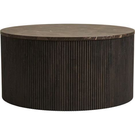 VAST-Table basse décor marbre brun ø80 cm (1/4)