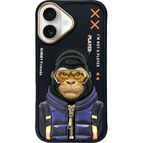 Funda para iPhone 16 Nimmy Cool&Cute 2.0 Mono Negro (1/5)