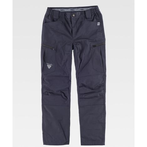Pantalón industrial reforzado de tejido elástico bidireccional B1434 WORKTEAM M Marino oscuro (1/2)