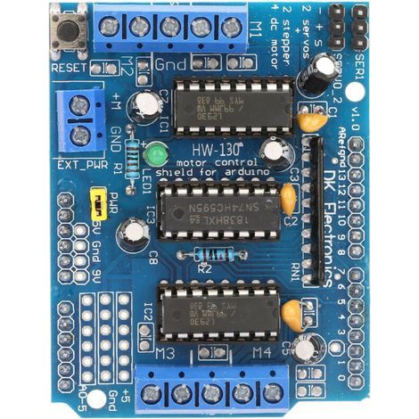 Treibermodul, L293D Motortreiber-Shield-Erweiterungsplatine mit effizienter und langlebiger Schnittstelle, ideal für DIY-Projekte (1/5)