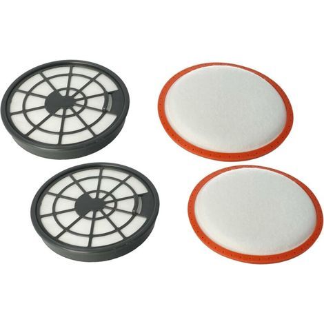 Lot de 4 filtres de rechange pour aspirateurs Dirt Devil 2620001 et 2620002 : filtre d'échappement et filtre de protection moteur (1/4)