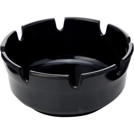 Posacenere rotondo in plastica nero cm 10 (1/2)