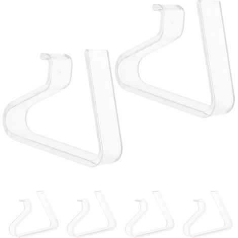 Lot de 6 pinces à nappes en plastique transparent antidérapant (1/5)