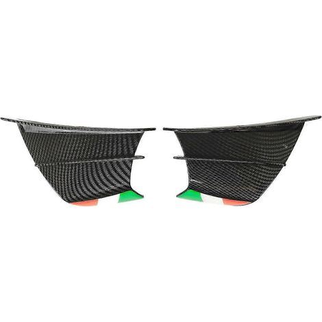 Ailerons latéraux de moto (2 pièces) compatibles avec NINJA 400, 250, Z900 et Z1000, style fibre de carbone brillante. (1/5)