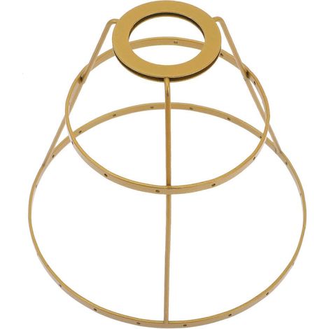 Support d'abat-jour doré à double couche compatible avec un lustre (1/5)