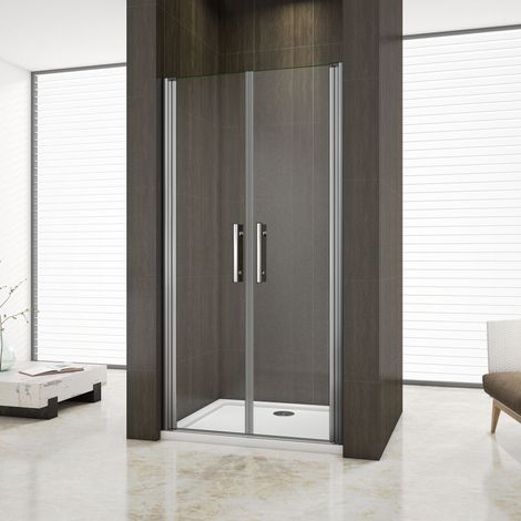 Box Doccia Per Nicchia Doppie Porte Battenti Saloon In Vetro 6mm Temperato Trasparente Anticalcare 90x185cm (1/6)