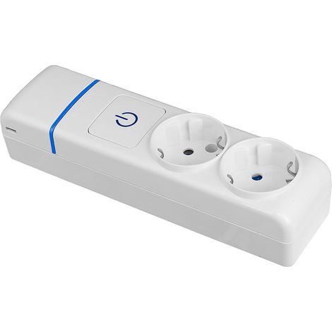Base Multipla 2 Uscite 2P+T 16A 250V con Interruttore Luminoso 8002PIL Solera