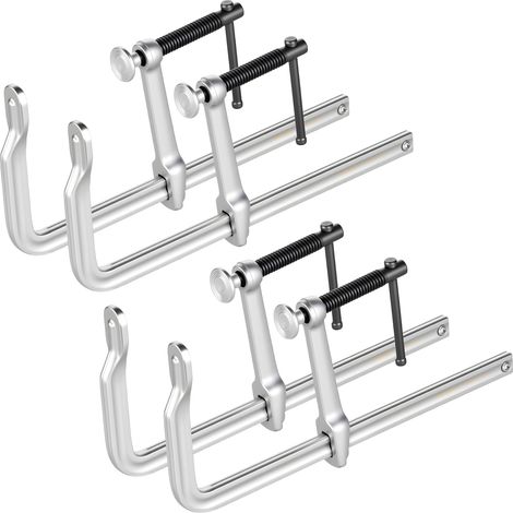 VEVOR Sargentos de Apriete 4 Pcs 30,48 cm Abrazaderas de Barra para Madera, Profundidad de 12 cm, Capacidad de Fuerza de 545 kg, Acero Forjado, Herramientas para Soldadura y Proyectos de Carpintería (1/5)