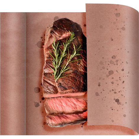1 Rouleau Papier Boucher, 45cm x 30m, Kraft Rose, Résistant Humidité, Barbecue, Fumoir (1/5)