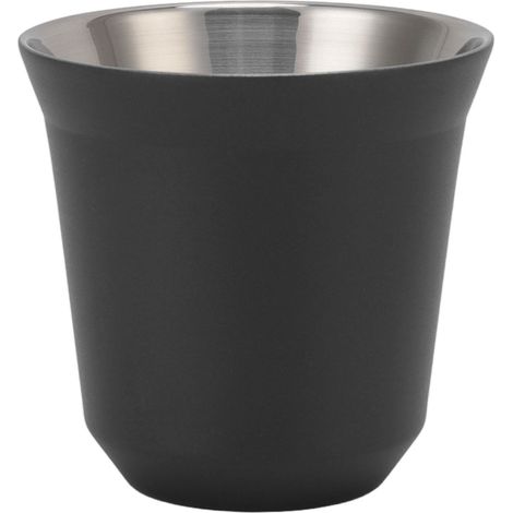 Tasse à café en acier inoxydable 304, double paroi isolée, mug thermique pour thé, maison, camping, noir, 80ml (1/5)