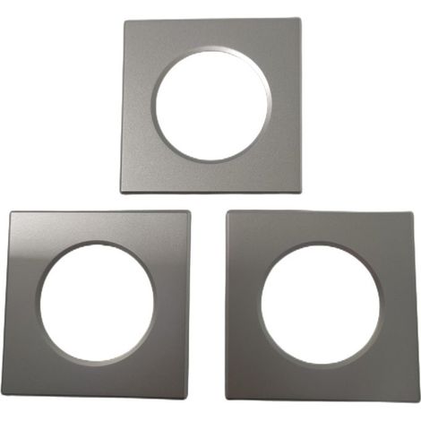 3 Pezzi Coperchi Quadrati Silver Per Faretti Led FP8705W