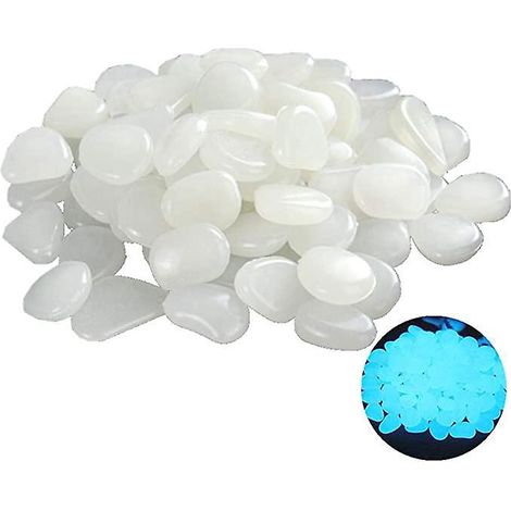 pierre Lumineuse, 100 Pcs Galet Lumineux Pierres Luminescentes Exterieur Artificiels Galets Fluorescent Dcoration Pour Jardin Chemin Piscine Aquar (1/5)