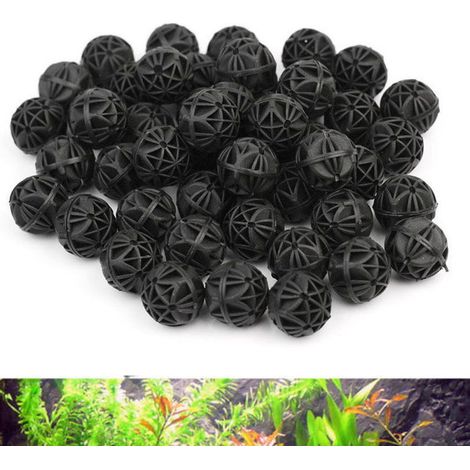 100 Stück 16 mm, Aquarium-Filterball, biochemischer Baumwollfilter, Reinigung und Abbau von giftigen und schädlichen Substanzen im Wasser, zum Filtern von Aquarien