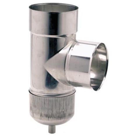 Té de tubage équerre inox + purge TOLERIE EMAILLERIE NANTAISE 884080