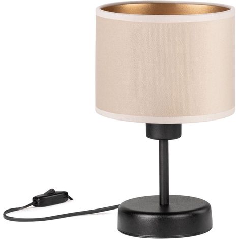Lampada Tornado, velluto color beige-oro (1/5)