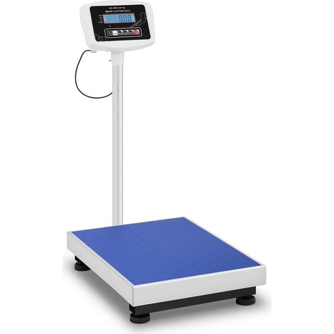 Steinberg Systems – Balance de calcul LCD 150 kg – Plateforme en acier inoxydable – Tapis antidérapant – Fonction comptage de pièces – Alimentation secteur et batterie