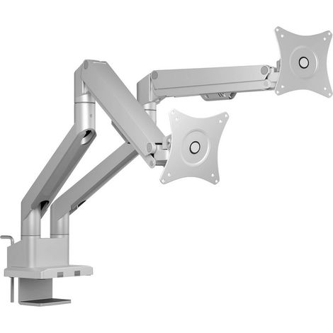 ICY BOX Support de table pour écran Monitorständer für zwei Monitore 2 Écran(s) 81,3 cm (32") gris,