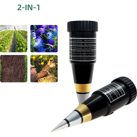 Analyseur de pH et humidité du sol 2-en-1, haute précision, sensible, antirouille, testeur de terre compact (1/5)