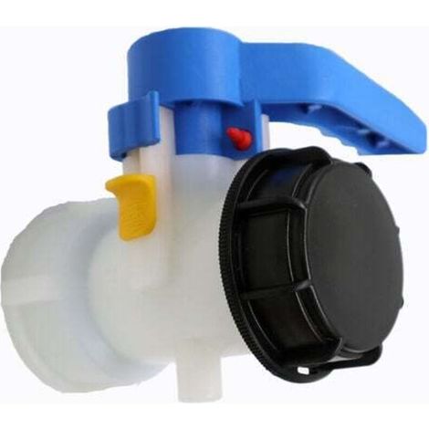 [JAMAIS UTILISÉ]Vanne pour cuve IBC 1000 litres 2" / 62 mm Vanne papillon intégrée en plastique DN50 (62 mm)