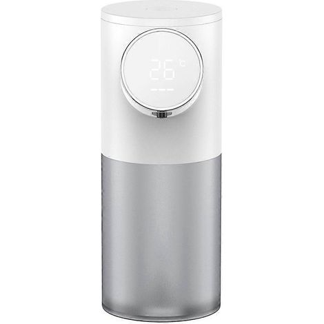 Distributeur de savon mousse rechargeable automatique 320 ml, distributeur de savon liquide, affichage numérique, distributeur de savon mousse pour les mains, blanc (1/5)