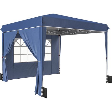 Carpa plegable de 3 x 3 m, impermeable, altura ajustable, azul