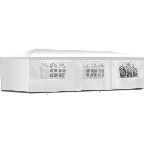 Tenda/gazebo per feste 3x9 impermeabile bianco tendone per fiere e mercati (1/5)