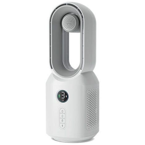 Ventilateur tour silencieux, ventilateur de table, petit ventilateur, 3 vitesses de vent, ventilateur à batterie rechargeable USB 4000 mAh, ventilateur portable sans pales, ventilateur haut-parleur Bl