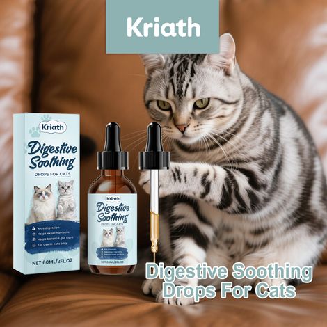 Gouttes de soin pour chat aux ingrédients doux pour un soin quotidien confortable de votre chat -- 60 ml (1/5)
