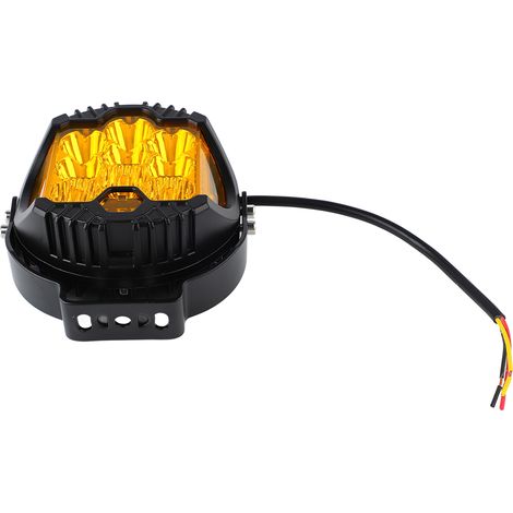 Phares LED 5 pouces pour voiture, éclairage uniforme, étanche IP67, haute luminosité, puissance 50 W, lampe de travail puissante pour Jeep, lumière jaune (1/5)