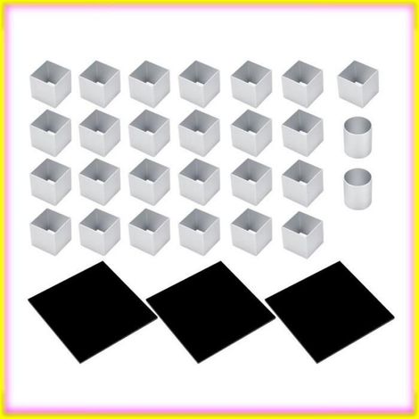 keenso Moule à gâteau en acier Cubes Métalliques 3D Forme du Gâteau de Rotation de Stockage pour la Pâte de Cuisson table gateau (1/5)