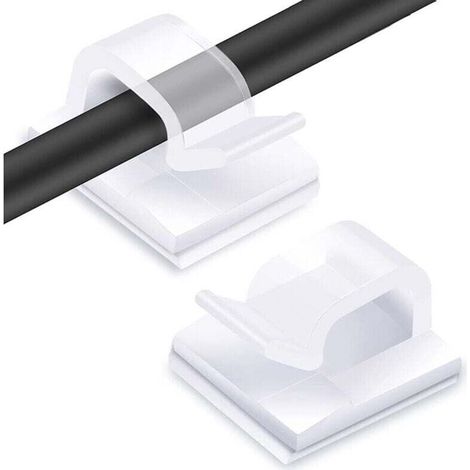 120 Pieces Cable Clips, Adhesive Cable Ties, Cable Organizer, Self-Adhesive Cable Clips, Electrical Cable Clips for Cable Management, Transparent (1/4)