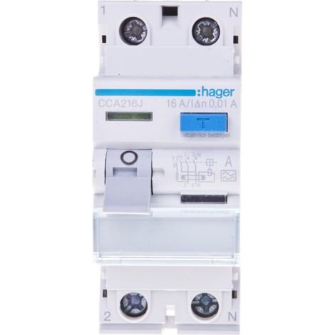 Disjoncteur différentiel 2P 16A 0,01A type A CCA216J