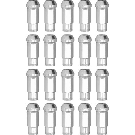 M12x1,5 x20 Radmuttern mit Steckschlüssel, hochfeste Ersatzmuttern für Ford Focus, silberfarben (1/5)
