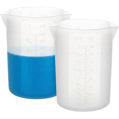2-Piece Silicone Measuring Cups 450ml, Silicone Measuring Cup (1/5)