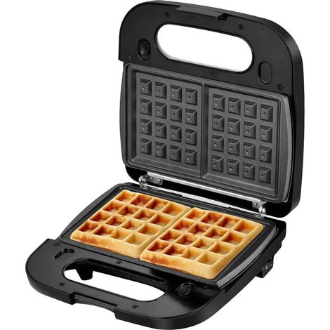 TrAdE Shop Traesio - Bistecchiera Elettrica Multi Grill Per Panini Waffle 500 Watt Doppia Piastra - (1/3)