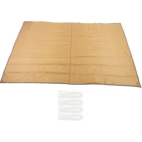 Voile d'ombrage rectangulaire pliable, protection UV pour jardin, piscine ou terrasse, couleur kaki (1/5)