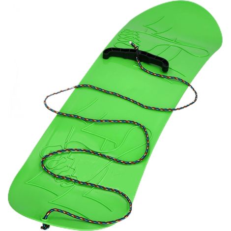 KOTARBAU® Snowboard Enfant - PVC - 68x20 cm - Vert - avec Corde - Luge à Neige - Traineau a Neige - Luge Enfant - Résistant Léger - Snowboard Sans Fixation (1/5)