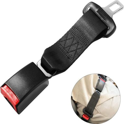 Sicherheitsgurtverlängerung – 23 cm – Verstellbares Polyesterband mit Edelstahlschnalle – Universell für Autos – 2 Stück (1/5)