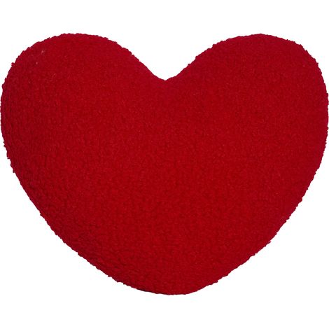Coussin en forme de cœur pour la Saint-Valentin, coussin rose créatif avec noyau en forme de cœur, décoration intérieure, ornement de canapé, coussin de dossier (cœur rouge) (1/2)