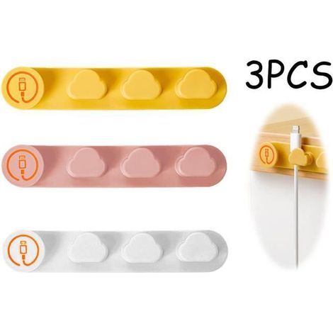 Clips de Câble.Serre-Câbles.Organisateur De Cordon.Fixation de Câbles de données.Gestion des Câbles.Support de Câble d'écouteurs (1/4)