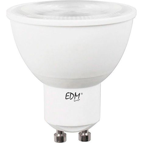 Ampoule LED EDM Dichroïque GU10 7W 600lm 6400K Lumière Froide 120° Ø5x5,5cm (1/3)