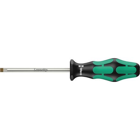 Tournevis pour vis à fente, 1.2 x 6.0 x 100 mm, Noir/vert